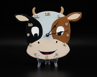 Reloj de vaca hecho a mano