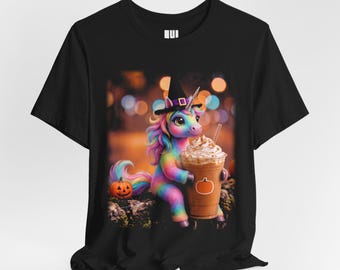 Camiseta de Halloween de bruja unicornio / Camiseta estampada de bruja unicornio espeluznante / Lindo regalo de disfraz de Halloween