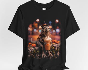 Camiseta divertida de T-Rex para Halloween / Camiseta con estampado de T-Rex divertida y espeluznante / Regalo de disfraz de Halloween adorable