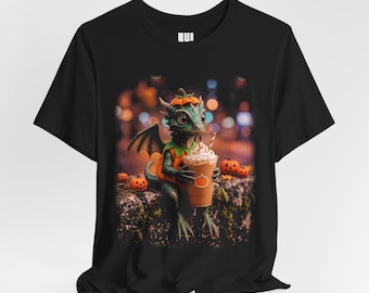 Camiseta de Halloween con diseño de dragón / Camiseta estampada de disfraz de dragón espeluznante / Regalo de disfraz de Halloween adorable