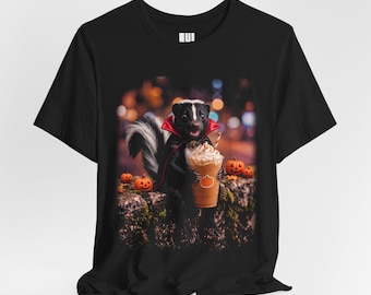 Camiseta de Halloween con disfraz de mofeta / Camiseta estampada de disfraz de mofeta espeluznante / Regalo de disfraz de Halloween adorable