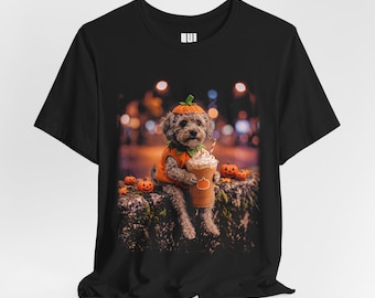 Camiseta de Halloween con diseño de caniche mestizo / Camiseta estampada de caniche mestizo espeluznante / Regalo de disfraz de Halloween adorable