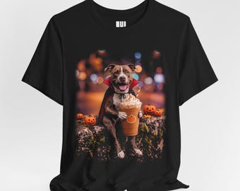 Camiseta de Pitbull para Halloween / Camiseta con estampado de Pitbull espeluznante / Regalo de disfraz de Halloween adorable