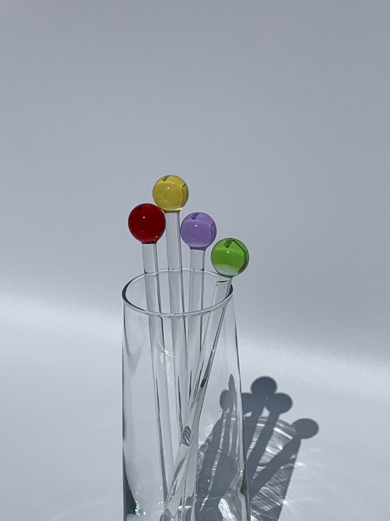 Glass Drink Stirrer / Swizzle Stick Etsy
