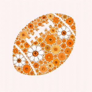 Chinoiserie Football Png, Game Day Png Fall Vibes Png, Floral Fall Football Png, Autumn Png Boho Floral Football Png, Football Mom Png