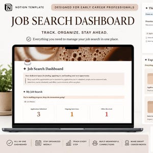 Notion Career Planner & Job Application Tracker (Digital Download)