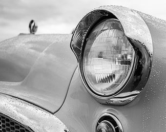 Car Photography, 1955 Buick Century Wall Art, Classic Car photo, Antique Car, Gift for Car Lover, Black and White Photography Print