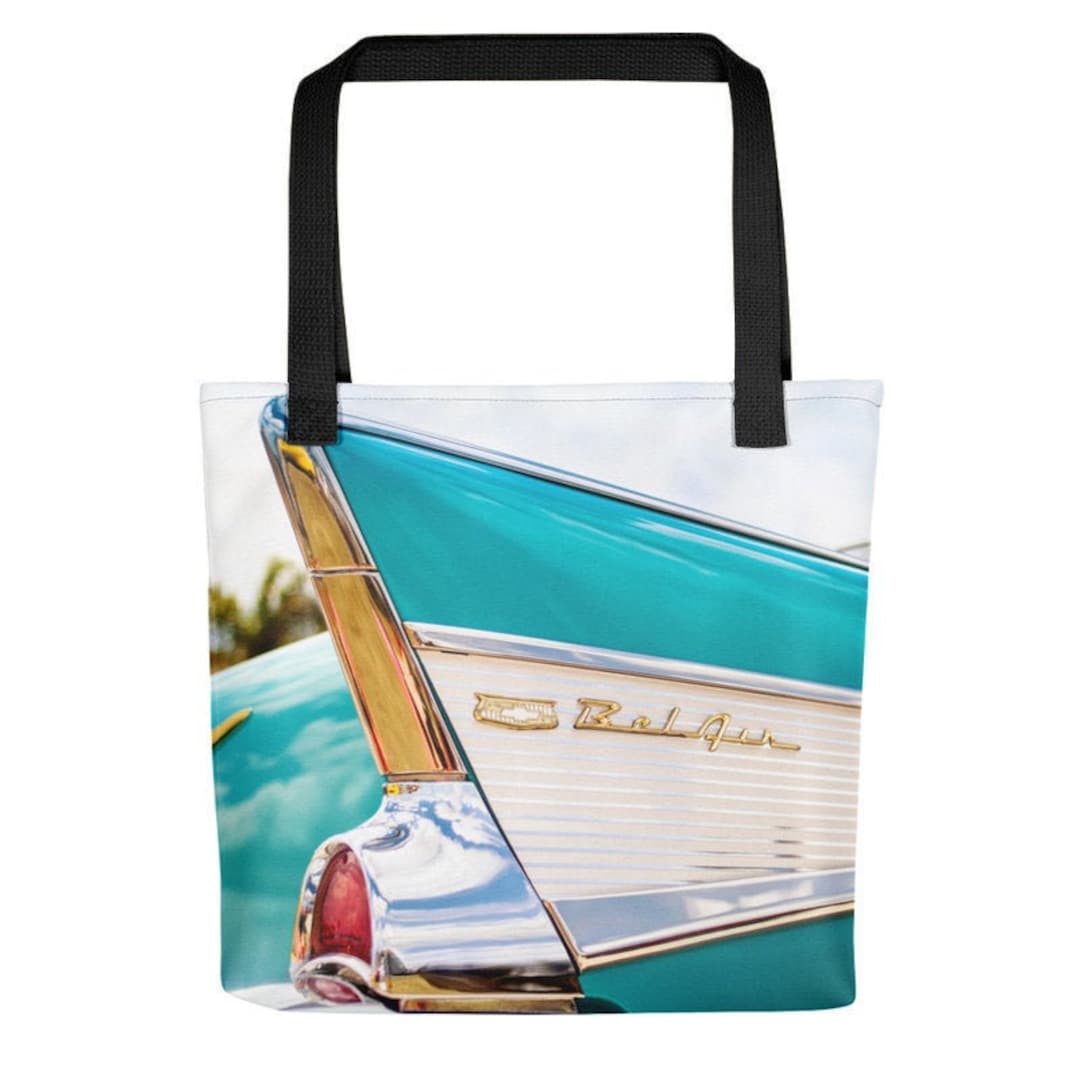 57 Chevy Tote Bag, Car Photography, 1957 Chevrolet Bel Air Classic Car