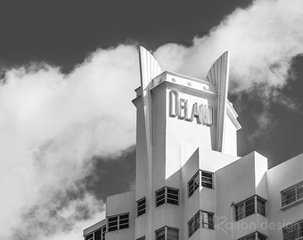 Delano Hotel, South Beach Miami, Miami Photo, Art Deco Hotel Photo, Miami Art, Miami Beach Photography, Black and White Photo