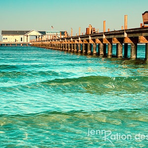 Anna Maria Island Pier, Anna Maria Wall Art, Coastal Decor, Beach Photography, Fishing Pier, Ann Maria Photography Print, Fishing Photo