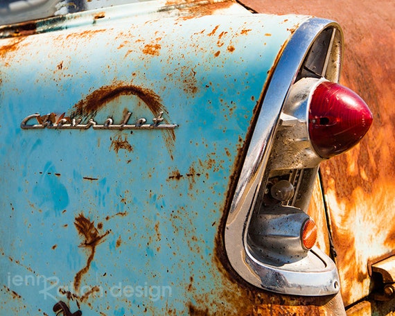 Abandoned Car • Old Car Photo • Abandoned Chevy Rusty Car Photo