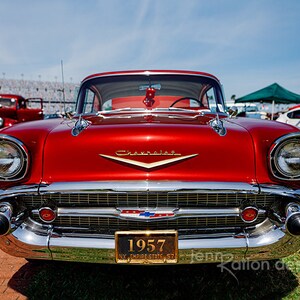 1957 Chevy, Red 57 Chevy Classic Car Wall Art, Red Chevrolet Bel Air Classic Car, Chevy Bel Air Photo, Gift for Car Lover, 57 Chevy Poster
