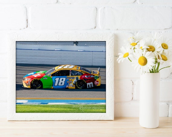 コ*う様 【a230-4】ナスカー カイル・ブッシュ #18 レーシングカー 計 カイル ブッシュの写真、M&Ms カー、NASCAR 写真、レース写真、カイル
