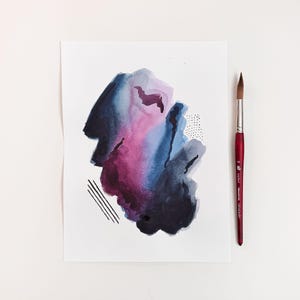 Boundless - 9x12 Original Watercolor Abstract Painting, Watercolor Art, Original Art, Abstract Painting, Colorful Art