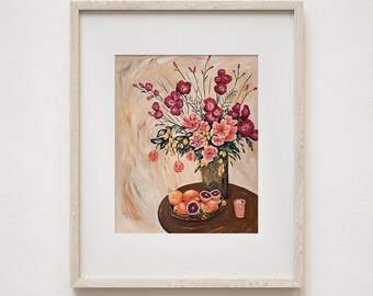 Warm Arrangement Floral Print, Floral Art Prints, Colorful Print, Floral Art Print, Art for the Home, Art for the Kitchen, Colorful Painting
