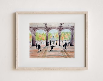 Autumn in Central Park Art Print, New York Art, New York Art Print, New York Print, Central Park Art, Central Park Print, NYC