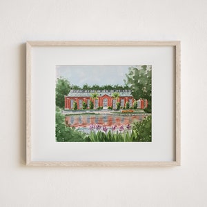 Piper Palm House Print, Piper Palm House Art, Tower Grove Park Prints, St. Louis Prints, Piper Palm House Painting, St. Louis Art, St. Louis