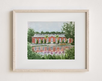 Piper Palm House Print, Piper Palm House Art, Tower Grove Park Prints, St. Louis Prints, Piper Palm House Painting, St. Louis Art, St. Louis