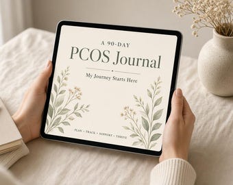 Agenda e tracker per il benessere in caso di PCOS: diario digitale stampabile e strumento per monitorare le abitudini di cura di sé.