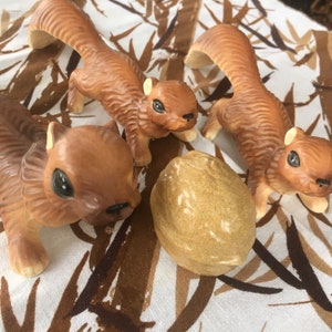 Noritake Set of Three Squirrel Wall Figurines with Nut