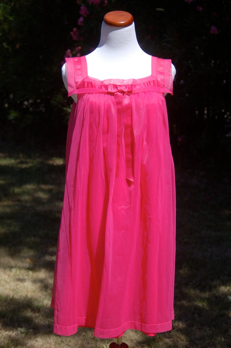 Pink Vintage 1950's Baby Doll Nightgown Etsy