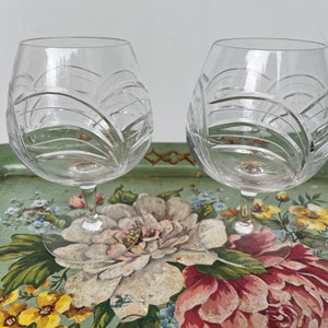 Set of Crystal Art Deco Rogaska Maestro Brandy Snifter Glasses