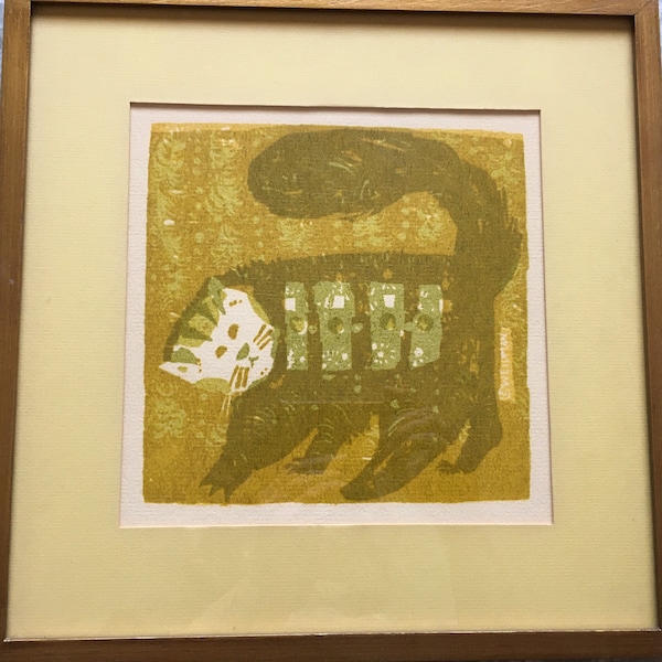 David Weidman “Happy Cat” Framed Screenprint