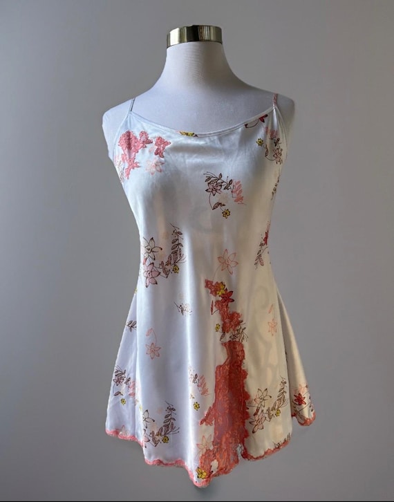 Vintage Y2K Victoria's Secret Madison Beer White Satin Floral Lace Fairy Slip Dress Sz L - Etsy Vintage Y2K Victoria's Secret Madison Beer White Satin Floral Lace Fairy Slip Dress Sz L - Etsy