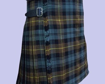 Gordon Weathered Tartan Kilt – 16oz Heavyweight Acrylic Wool, Traditional Scottish Style (8 Yard)