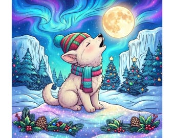 Livro de colorir de animais chibi de Natal, atividades de férias (download digital), diversão natalina, viagens, aconchego, momento tranquilo para imprimir