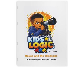 Livro de colorir Deuce com telescópio | Livro de atividades de lógica para crianças
