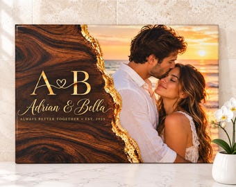 Photo Cutting Board, Custom Picture Glass Cutting Board, Beach Wedding Gift for Couple, Personalized Anniversary Cutting Board