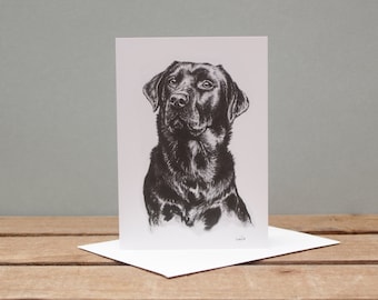 Black Labrador dog card - Birthday card from the dog - Dog walker card/thank you card - Card for vet/groomer - Postcard for lab lover