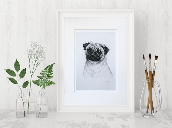 Black pug famille coussin-ajouter votre propre texte choixcadeaumignon chien