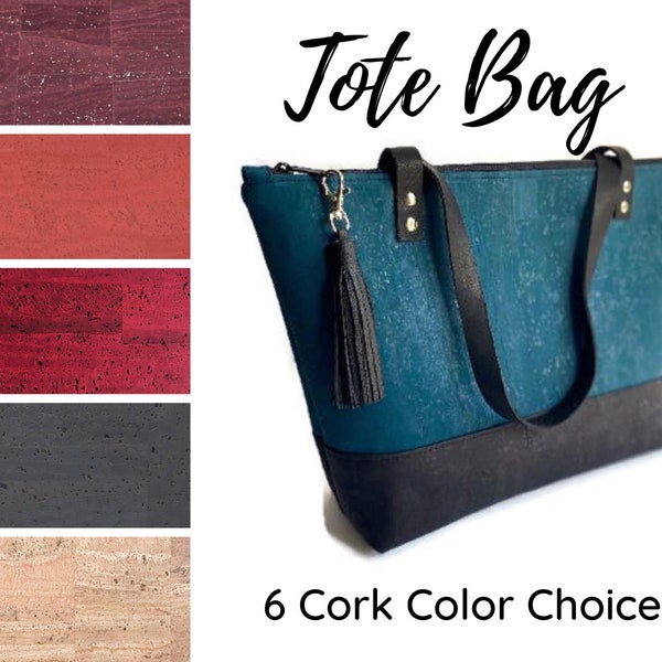 Leather Zipper Tote Etsy