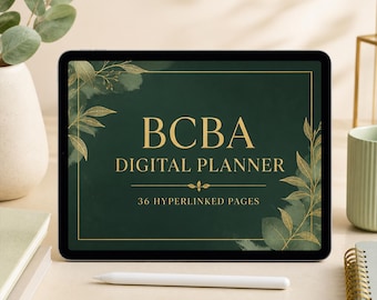 BCBA Digital Planner, Goodnotes & Notability Compatible | Caseload Organizer for Behavior Analysts and ABA Therapists