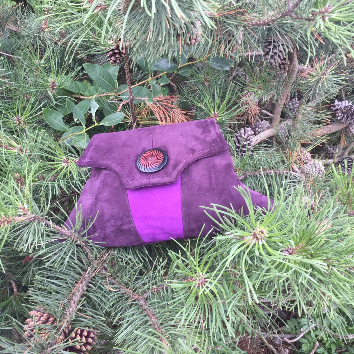 Vintage Inspired Clutch Made From Calf's Suede Etsy