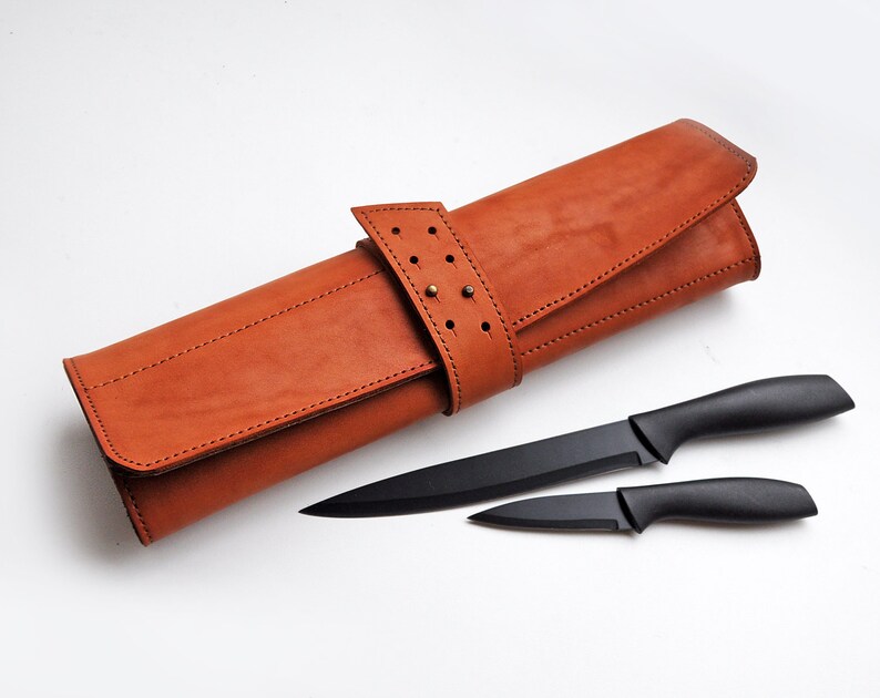 Leather Chef Knife Case Personalized Knife Roll Etsy