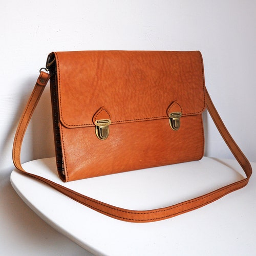 Leather Art Journal With Pen Holder and Cross Body Strap Etsy