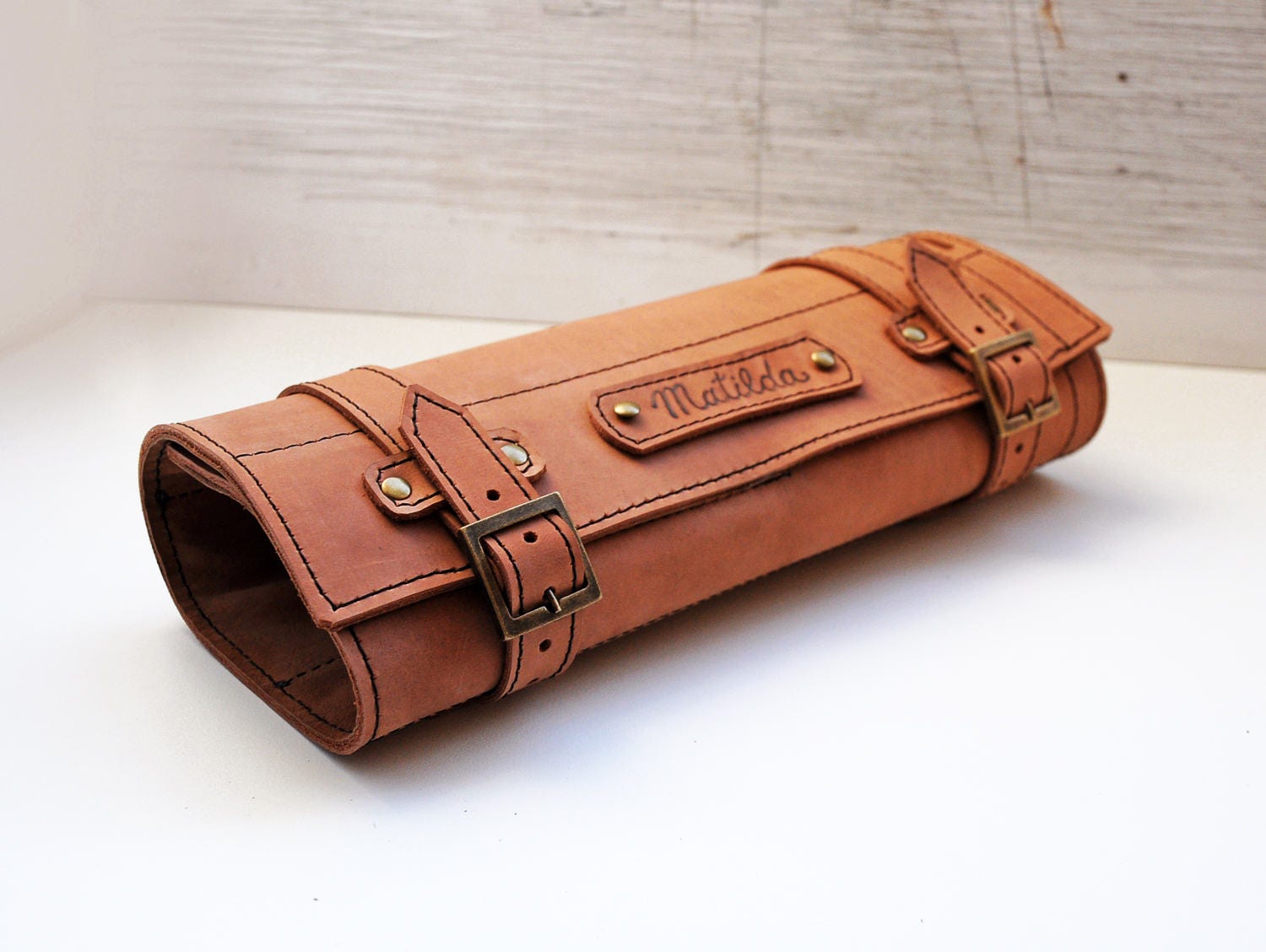 Tooled Leather Utility Roll — Meggabyte Leather