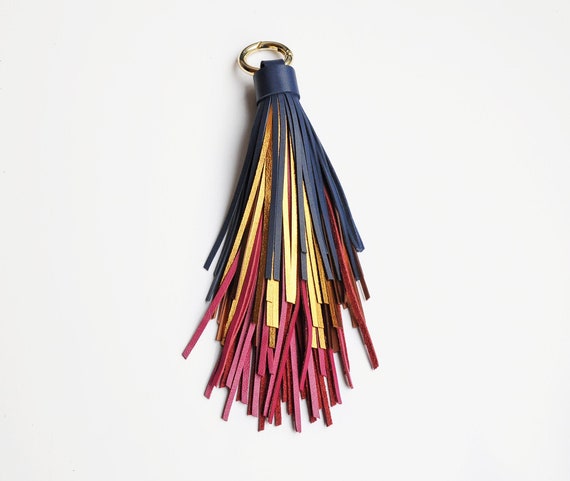 Go Forth Goods Leather Tassel Key Chain Oxblood