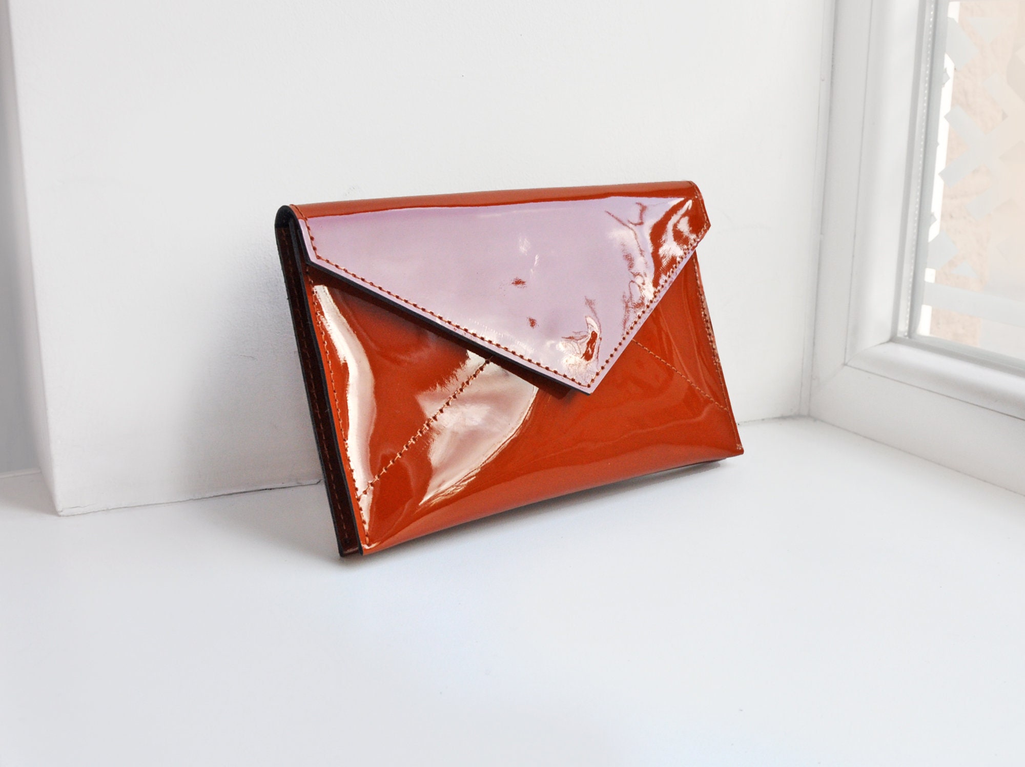 orange patent bag
