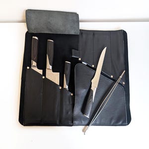 Neues Design personalisierte Ledermesser Etui, kundenspezifische Kochmesseraufbewahrungstasche, DDP-Versand