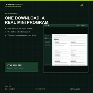 California Life Insurance Study Companion | 211 Practice Questions | Offline HTML Mini App image 2