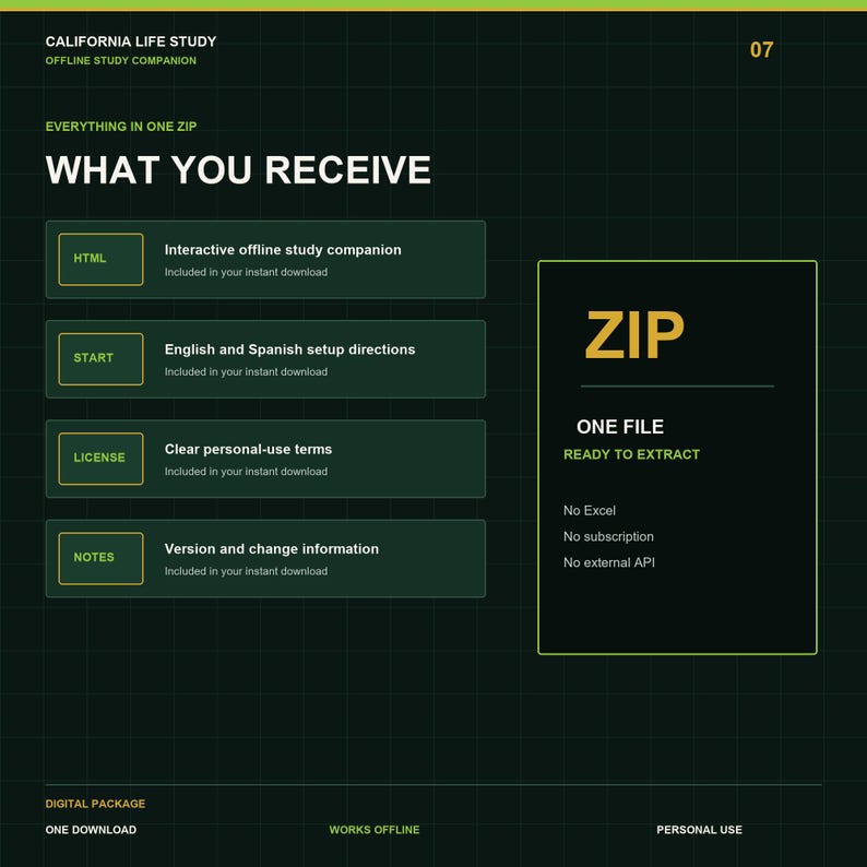 California Life Insurance Study Companion | 211 Practice Questions | Offline HTML Mini App image 7