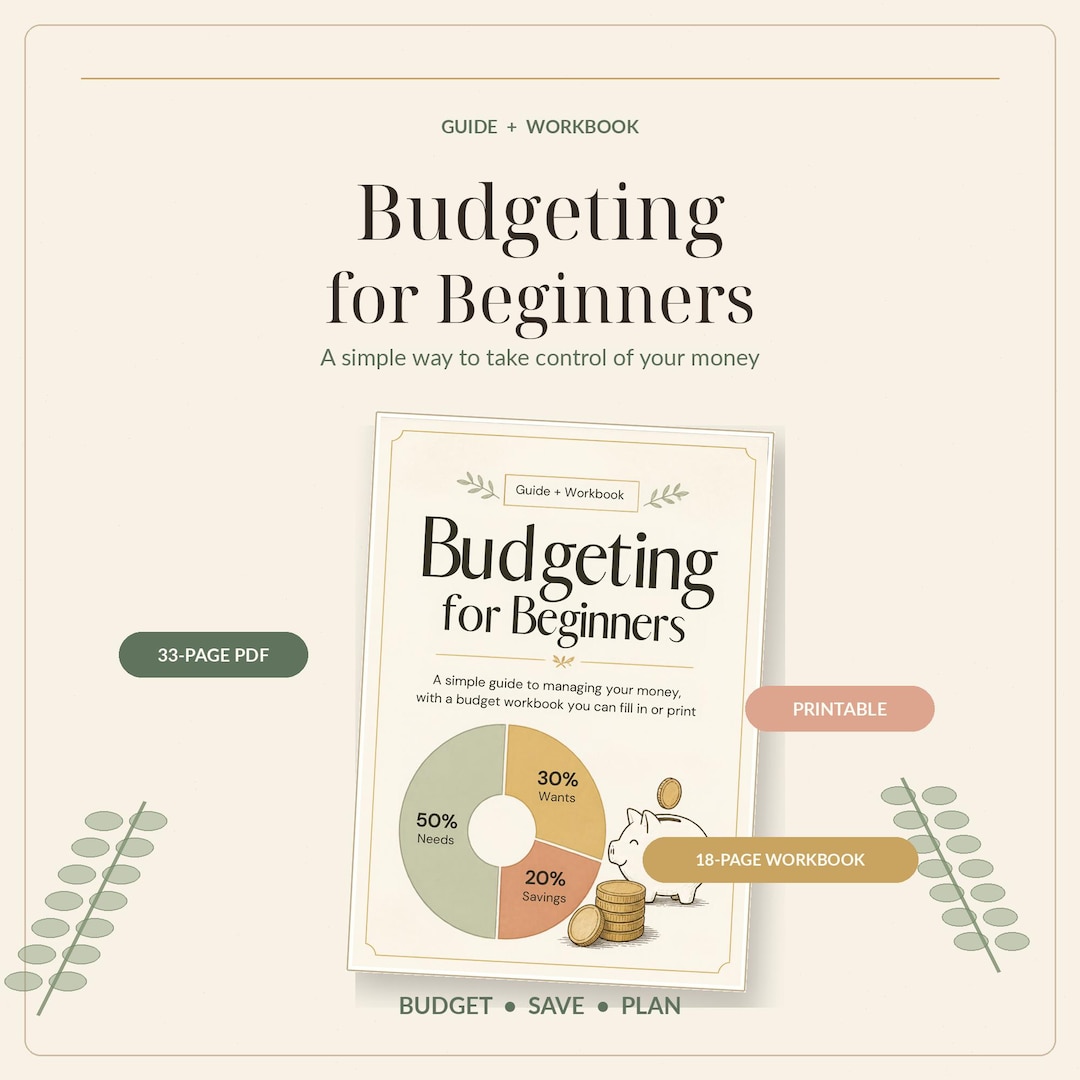 Budgeting Lessons Budgeting for Beginners Ebook, Printable Budget Workbook PDF With 18 ...