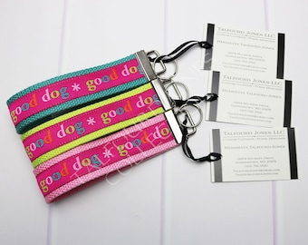 Good Dog Key Ring Bracelet: Women's Wristlet Keychain