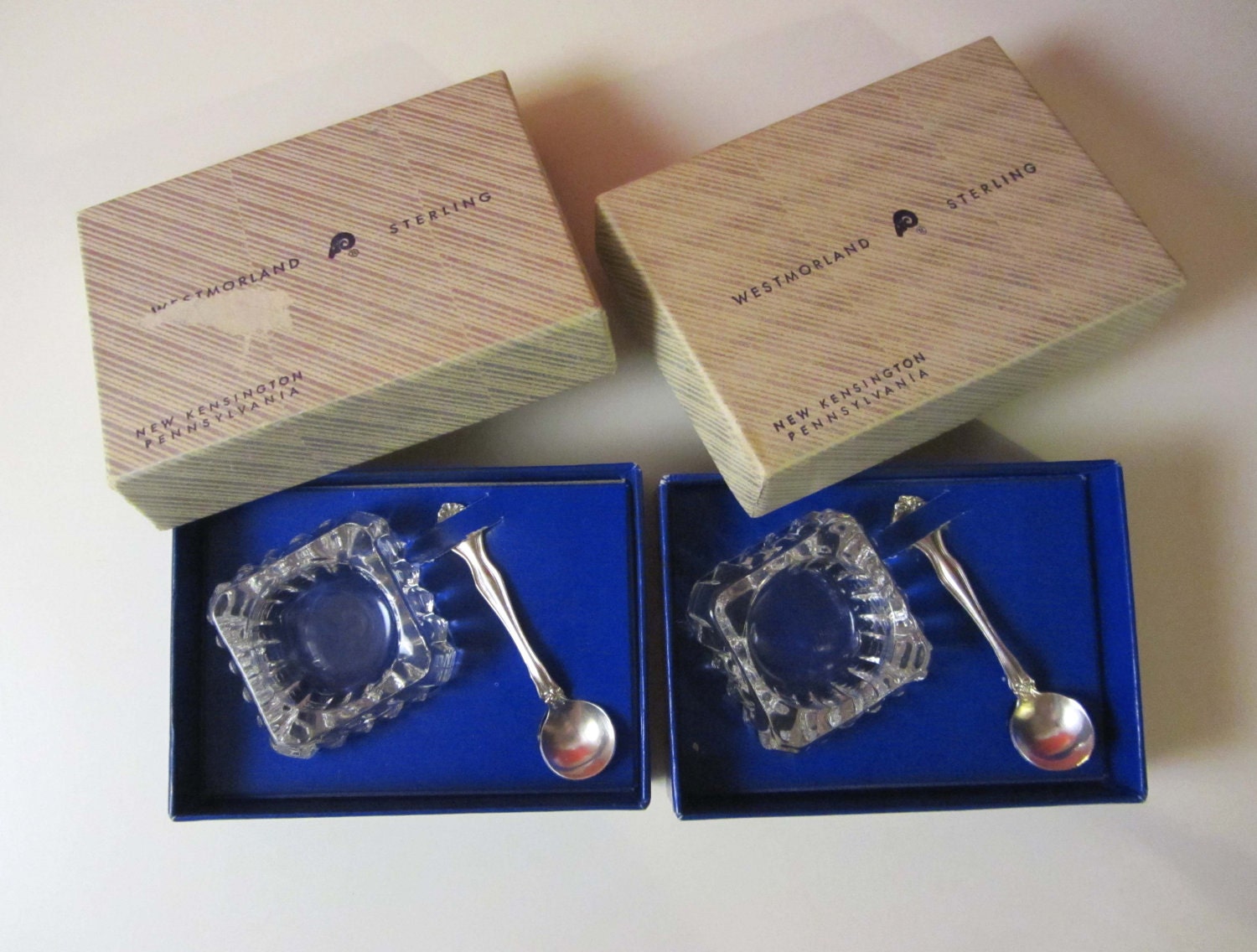 Westmorland Sterling Salt Spoons & Dips Vintage and Etsy