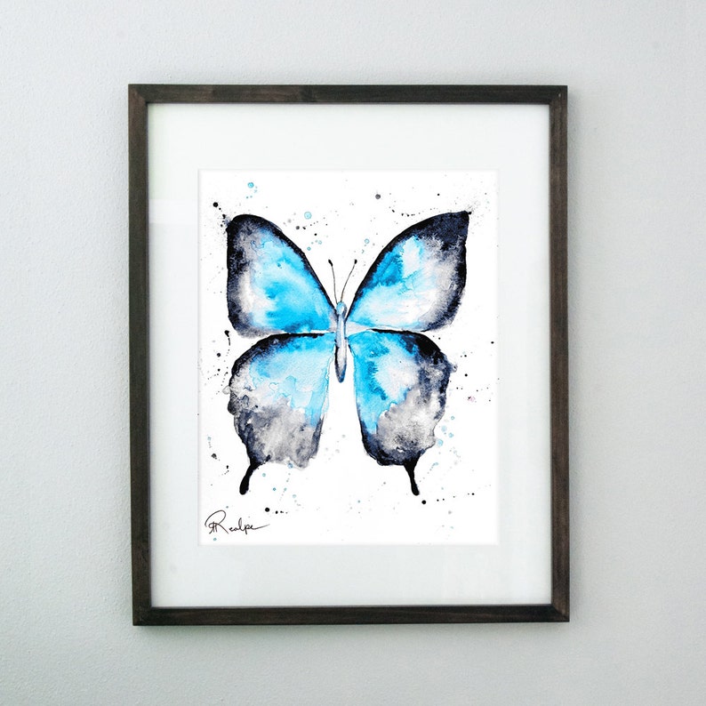 Animal Watercolor Painting, Animal Art Print, Butterfly Art, Butterfly Artwork, Butterfly Watercolor, Butterfly Wall Art, Butterfly Print image 1