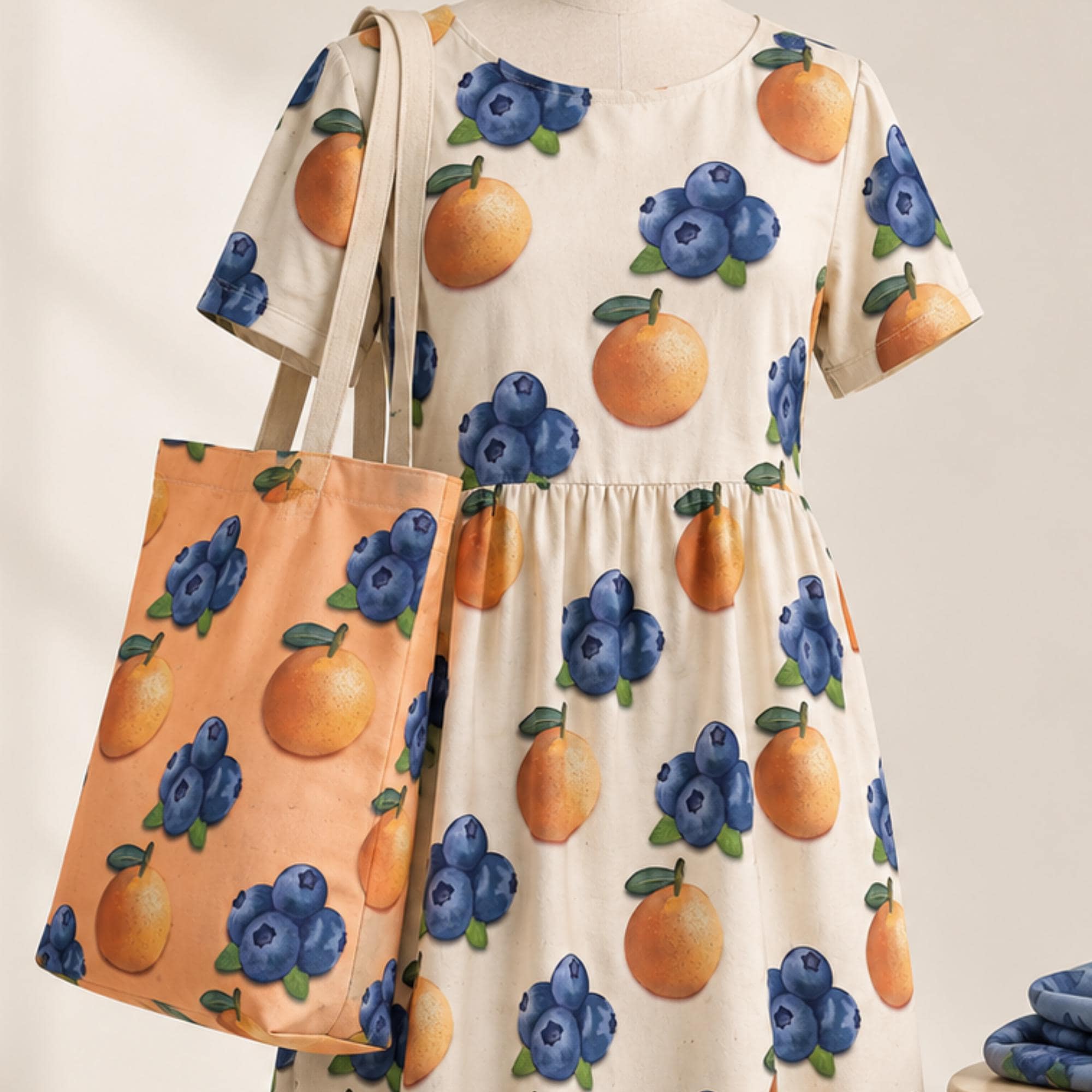 ORANGE&BLUEBERRIES: Original Seamless Pattern